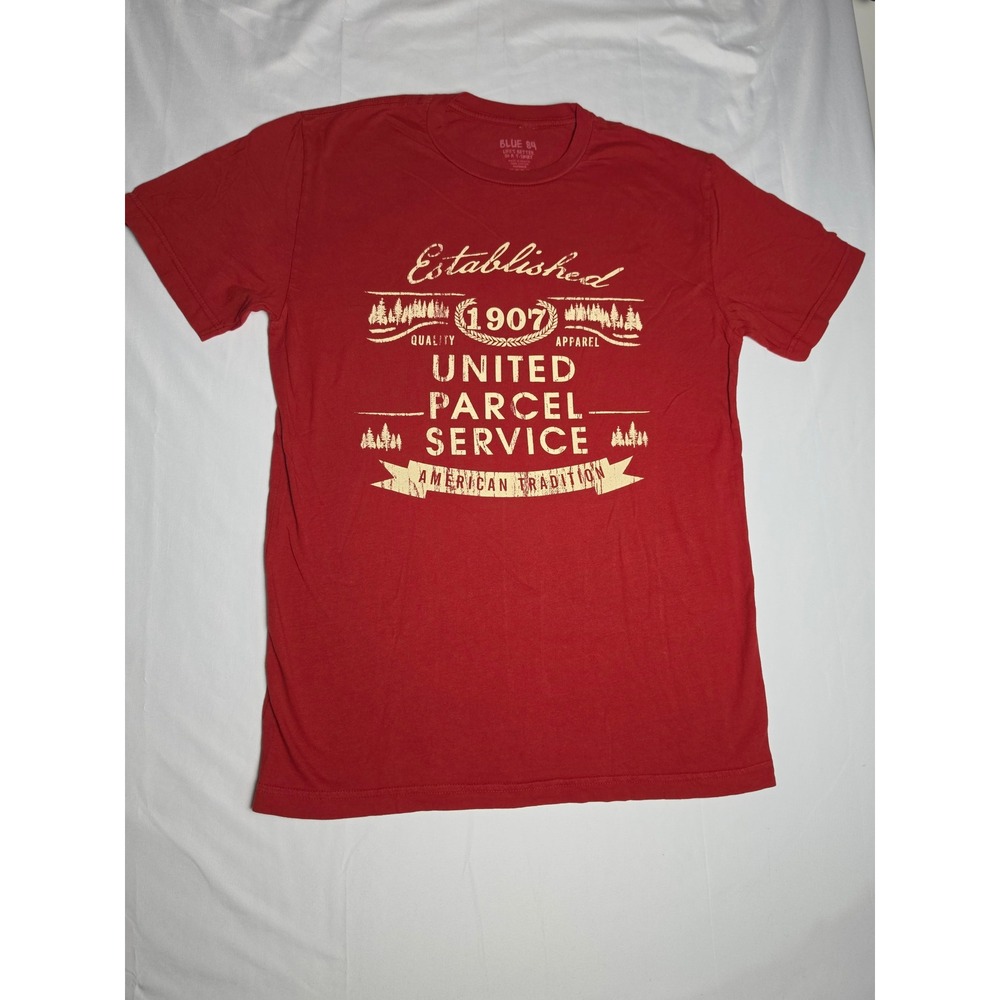 Blue 84 Mens United Parcel Service Graphic T-Shirt Red UPS Established 1907 M